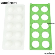 UUMIR Ravioli Maker Press, Aluminum Alloy ABS Green Silver Ravioli Mold, Durable Practical 10 Holes 