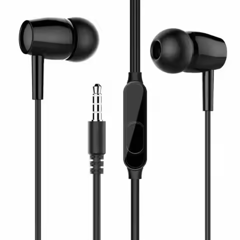 Portable 3.5mm Earphones In Ear High Definition Wired Headset Deep Bass Stereo InEar Microphone For 