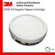 3M 3311K-55 Organic Vapor Cartridge with Pre-Filter Suitable for 3200 HF-51 HF-52 Made In Singapore 