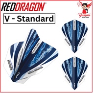 Red Dragon Dart Flight Luke Humphries World Champion Blue & White V-Standard