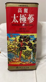 全新未拆 韓國高麗太極蔘 300g 鐵盒裝 (連原裝開罐鎖匙)