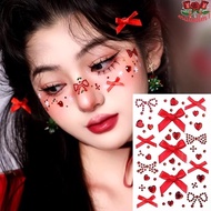 MALCOLM1 3D Rhinestone Sticker, Shiny Sparkling Face Gem Sticker, Unique Y2K Self-adhesive Bowknot F