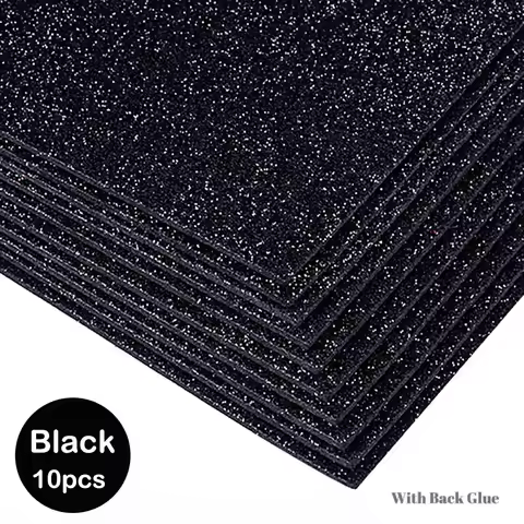DIY Self-adhesive Glitter Foam Paper EVA A4 Handcraft Cutters Paper Flash Colorful Cardstock Decorat
