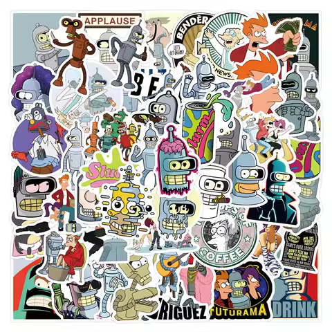 10/30/50/110pcs Disney Cool Anime Futurama Stickers Luggage Phone Skateboard Fun Waterproof Cartoon 