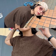 Textured blouse 短袖高領上衣