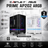 ASUS Prime AP202 ARGB CASING MATX Gaming Case 3x120mm ARGB Fan Black White