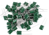 Uxcell a14062700ux0357 50 Piece Radial Leads Polyester Film Cap Capacitors Green 2A104J 100V 100nF 5