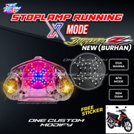 Lampu Rem Jupiter Z New Burhan X Mode 8 10 Mode Running Lampu Rem LED Motor Variasi