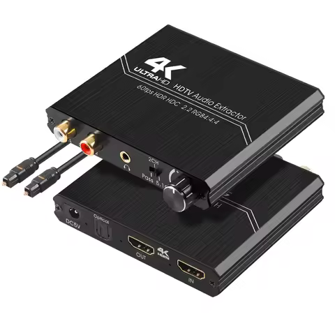 4K 60HZ YUV 4:4:4 HDR HDMI-compatible 2.0 Audio Extractor Optical TOSLINK SPDIF 5.1CH R/L 4K HDMI-co