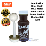 Lem Paking Blok Mesin MAG Motor Mobil Tahan Panas Gasket Shellac Cair Original 59ml Ecer dan Grosir