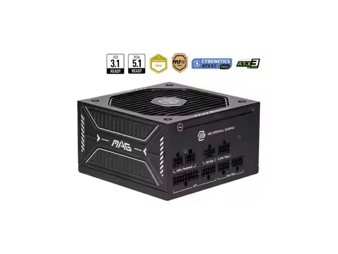 MSI MAG A750GLS PCIE5, Fully Modular Compact Gaming 750W Power Supply, 80+ Gold, ATX 3.1 & PCIe 5.1 