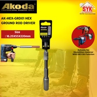 SYK Akoda AK-HEX-GRD01 17 Hex Ground Rod Driver for Hacker Demolition Hammer Machine Concrete Heavy 