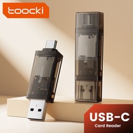 Toocki 2-in-1 USB2.0 Card Reader USB-A Type C SD TF 512GB Adapter OTG Smart Memory SD Card Data Tran