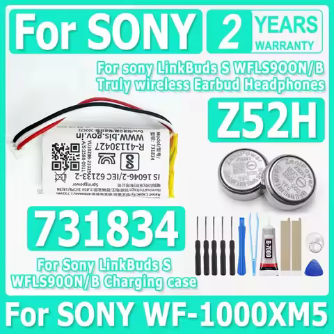 Brand-New For ZeniPower Z52H 731834 Battery For Sony LinkBuds S WFLS900N/B Truly Wireless Earbud Hea
