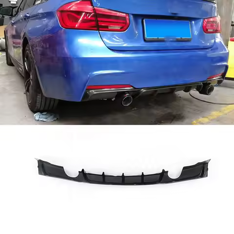 VACOMUL Rear Lip Spoiler Fin Shark Diffuser 2 Exhaust 1 Outlet for BMW 3 Series F30 F35 320i 328i M-