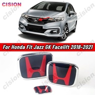 1Pc Black Red 3D Acrylic Emblem Front Rear Grille Bumper Steering Wheel Logo Frame Panel Cover Trim 