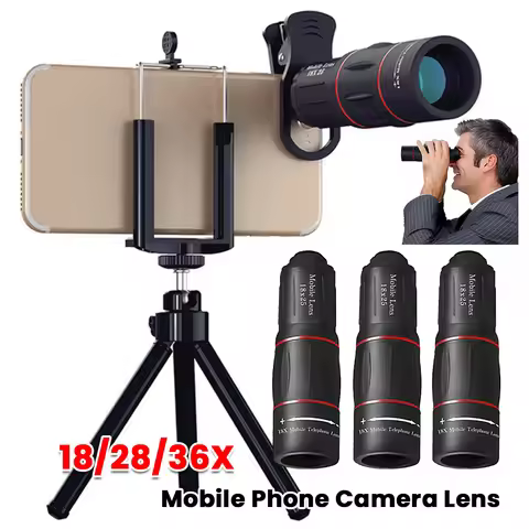 18/28/36X Mobile Phone Camera Lens Clip-On Zoom Monocular Telescope Universal Phone Camera Telephoto