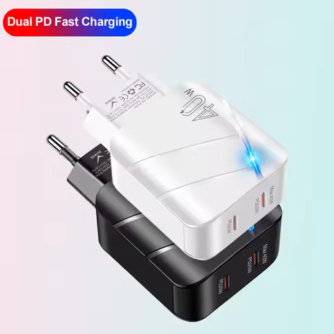 Total 40W USB C Charger Fast Charge Dual PD Charger Type C Fast Charger Adapter For iPhone Samsung P