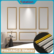Estation - Premium Wooden Trim Wall Molding Wainscoting Wall Profile Wall Panel GOLD Molding
