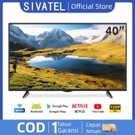 Sivatel Smart TV 32 40 43 inch Android TV FHD LED LCD Digital TV Browser Youtube WIFI HDMI USB Murah