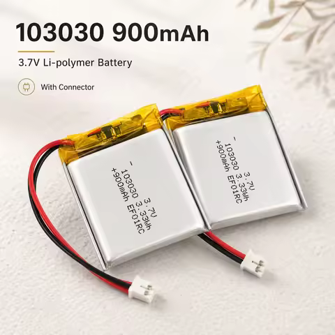 3.7V 900mAh 103030 LiPo Rechargeable Battery PH2.0mm Plug 1-10PCS for Speaker Fan GPS MP3 Air Purifi