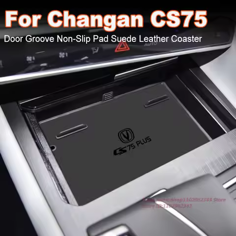 For Changan CS75 plus Anti-Slip Cup Mat Suede Leather Coaster Non-Slip Pad for Car Interior Door Gro