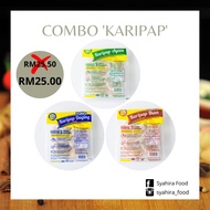 Combo  Karipap Daging/ Ayam/ Ikan, Donat, Pau Goreng, Dadar (Ropa) Daging, Dadar (Ropa) Ikan & Roti 