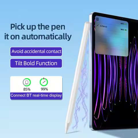 Capacitive Stylus for Apple iPad 2018-2024 Palm Rejection Touch Pencil for iPad 10/9/8/7/6th Gen for