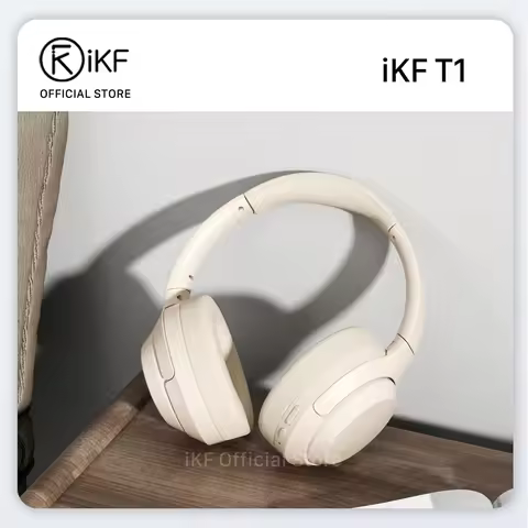 iKF T1 Wireless Bluetooth Headphones Wired Headset Deep Bass Stereo Sound Game Mode 50H Playback for