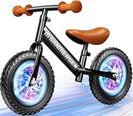 Colorful Lighting Toddler Balance Bike 2 3 Year Old,Balance Bike with Adjustable Handlebar&Seat,Age 