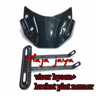 Byson Visor plus Byson front motorcycle license plate bracket
