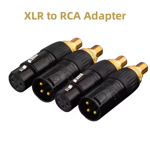 A Pair Audio Adaptor 3Pin XLR to RCA Female Audio Adapter Male to RCA Connector High Quality XLR Con
