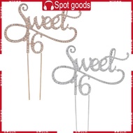 WIN Sweet 16 Cake Topper 16th Birthday Party Themes With for Rhinestone Decoration A