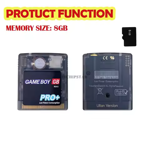 Gaming Gear Cartridge Flash GG 2000 in 1 Games with TF Card Compatible For GBC For GBA Handheld Cons