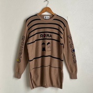 STUDIO PICONE ROMA Crew-Neck Sweater with Embroidered Logo - Brown