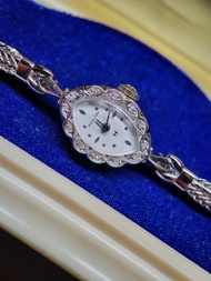 Hamilton 14k gold diamonds 實金鑽石機械古董錶復古表女錶手表 watch