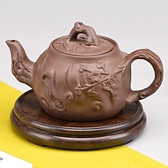 Ebony Solid wood tray Bonsai teapot wine jar load-bearing base round base shelve carved wood