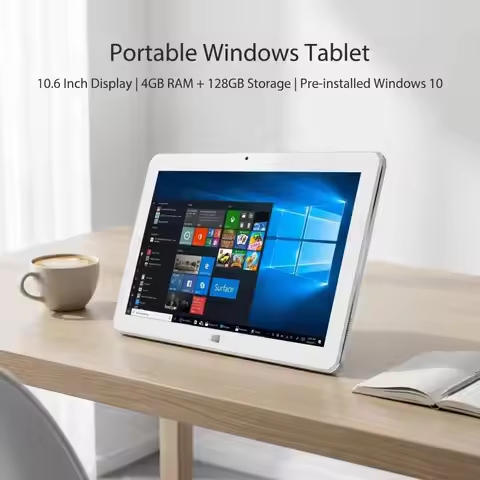 Kubi Plus 10.6" Windows 10 Tablet PC 4GB RAM 128GB ROM 1920x1080 IPS WiFi 64-bit Intel Core m3-7Y30 
