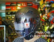 Nón bảo hiểm 3/4 chính hãng KYT màu xám trơn