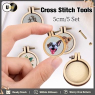 5 Set Cross Stitch Hoop Ring For Cross Stitch Hoop Ring Wooden Cross Stitch Frame Gelung Sulaman Kay