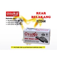 OSUKA - Toyota Vios NCP42 G-SPEC Altis ZZE121 ZZE122 2003y" - 2007y" Rear Brake Disc Pad D2204 DB142