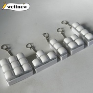 WELLNMY Fidget Keychain, DIY Keyboard 3/4/9Keys Finger Keyboard Cap, Relaxing Relief Stress Keys But