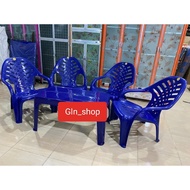 kursi santai plastik set/kursi plastik gm/kursi malas