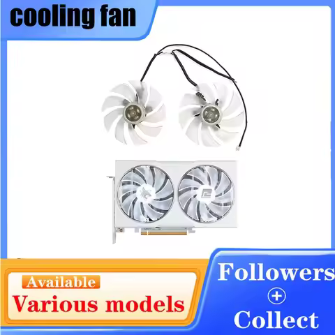 NEW 95MM 4PIN FD10015H12D RX 6650 GPU FAN For PowerColor Hellhound Spectral White AMD Radeon™ RX 665
