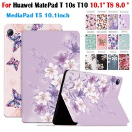 For Huawei MatePad T 10s T10S T10 10.1" T8 8.0 T5 10.1 High Quality PU Leather Stand Flip Cover AGS3