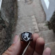Skull fourspeed icarus pewter handmadeRing