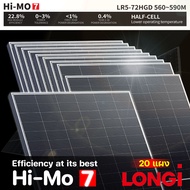 LONGI Bifacial solar panel แผงโซลาร์เซลล์ 580W แผงสองหน้า 20 แผง รุ่น HIMO-7