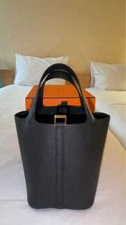 Hermes Picotin 18 黑色金扣 W年全新