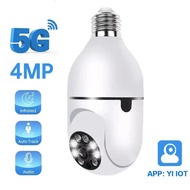 HONTUSEC YI IOT 5G 2.4G 4MP Wifi Bulb Camera Color Night Vision Security Camera Two Way Audio Auto Tracking PTZ Baby Monitor