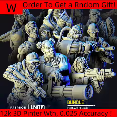3D Printed Model Commando VS Gangster Cyberpunk Style English-Philippine Third Party Board Game Batt